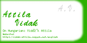 attila vidak business card